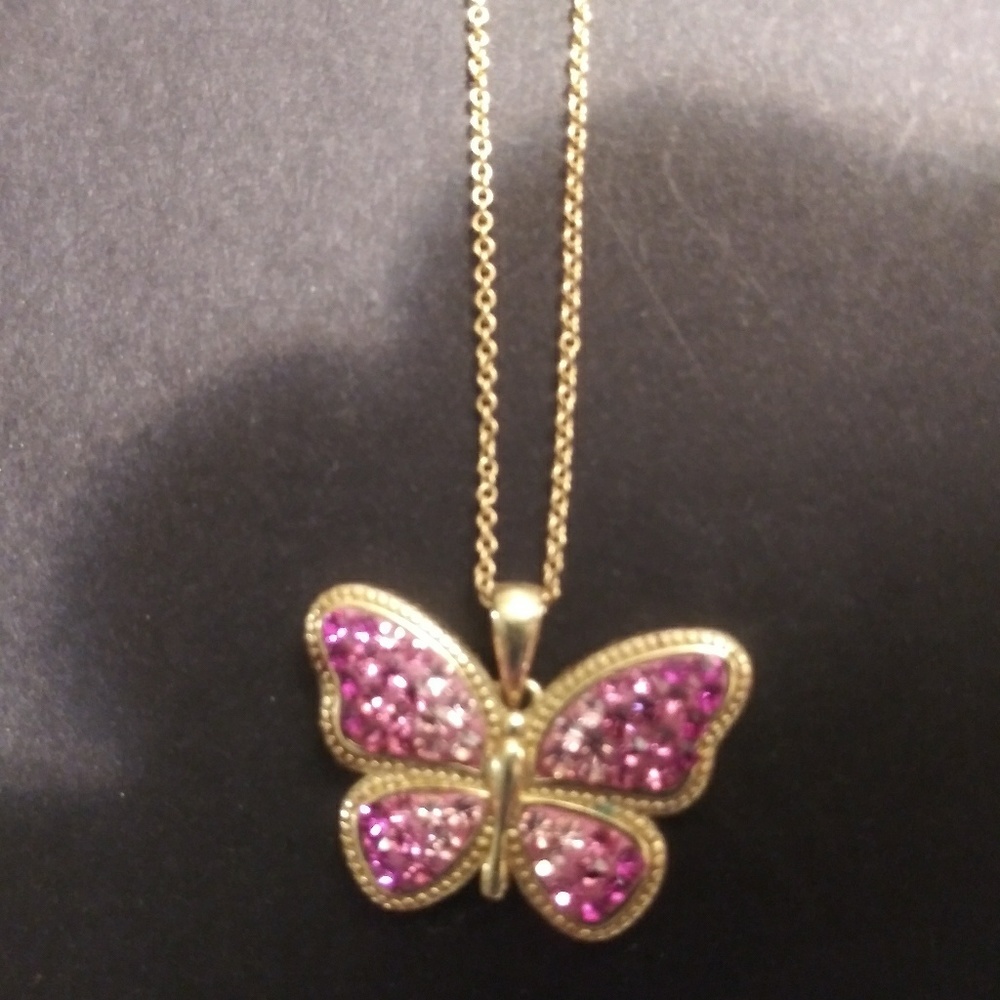 Silver plated Butterfly necklace